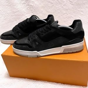 Louis Vuitton black monogram trainers